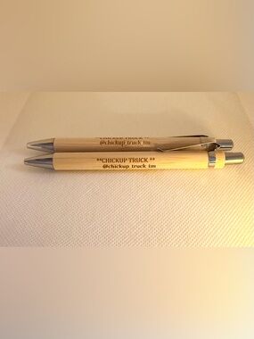 (1) Chickup Truck Bamboo retractable Ballpoint Pen - black ink - NWT 🖤🖊️🛻🐥🖤